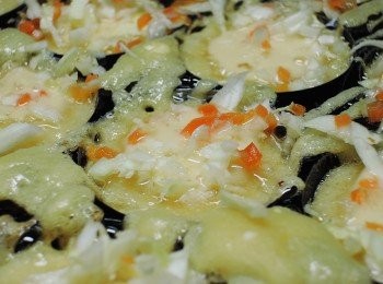 step7: 在<span class="group_2">麵糊</span>裡放入高麗菜與紅蘿蔔丁