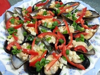 step4: 蔥切粒平均舖上