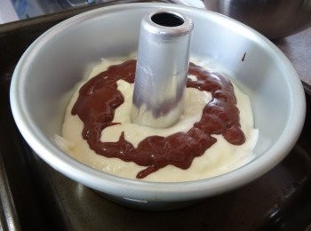 step6: 原味和朱古力味梅花間竹的方式入中空模