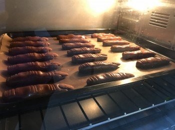 step7: 180度18-22分鐘

涼後指甲是可以鬆甩，加入小量士多啤梨醬放回