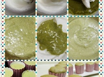 step3: 蛋白用電動打蛋器打至起泡,,分3次加入糖,,打至蛋白呈濕性偏乾,,倒轉不會流動