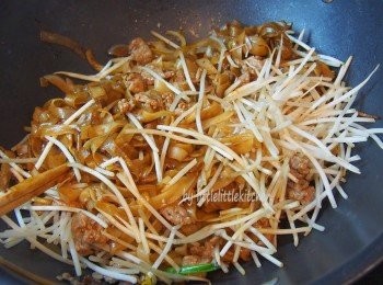 step5: 下牛肉和銀芽