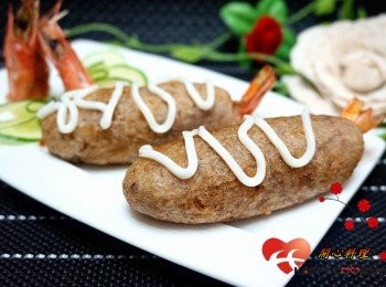 step10: 或將沙拉醬擠在蝦身上