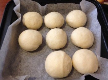 step7: 放進封密地方(如微波爐), 進行第二次發酵45分鐘