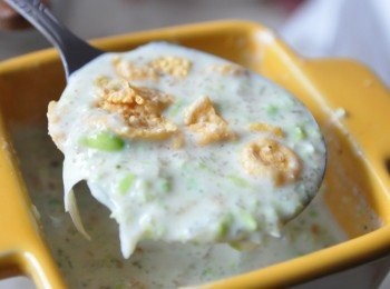 step12: 每一口湯都有豐富的營養與香甜濃郁的起司香，最重要的是口口都有嚼勁喔~