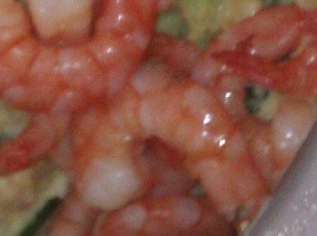 step6: 甜蝦煮熟後待涼