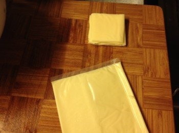 step4: 片裝芝士分開4份