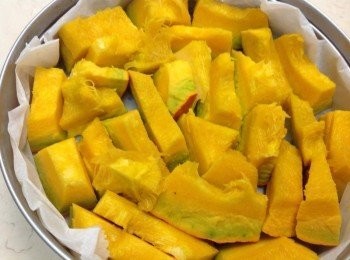 step1: 南瓜l切塊蒸熟