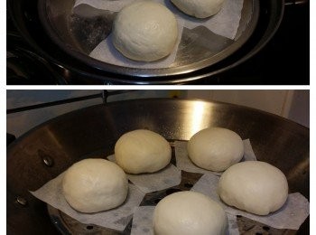 step7: 蓋上穫蓋，不要開火住，要等麵糰發酵大約2倍大，夏天大約半小時。