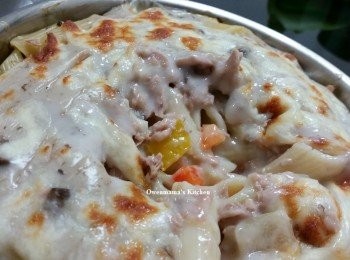 step6: 放入預熱至220度焗爐焗至芝士微焦便可。