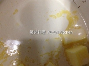 step1: 牛奶、奶油加熱、奶油融化馬上熄火（不能沸騰）