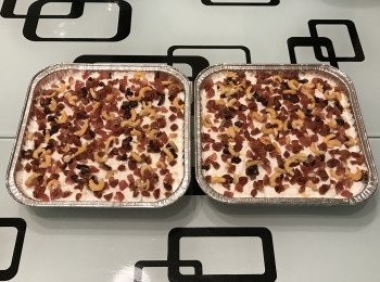 step7: 隔水用大火蒸60分鐘，用牙籤插入如果沒有粉漿黏著便可以。