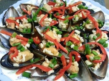 step6: 大火蒸2分鐘即可(必須要大火,令青口易熟,蔥而不會黃)