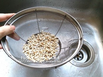 step8: 生薏米浸水10分鐘後沖洗乾潔及瀝乾水份