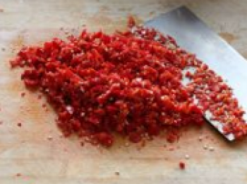 step2: 剁成粗一點的小顆粒