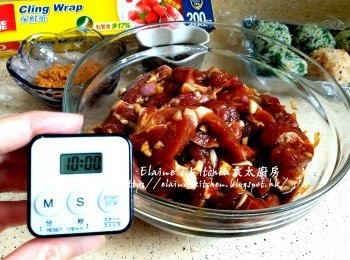 step13: 豬扒從雪櫃取出靜待10分鐘