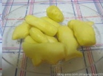 step1: 老薑洗淨后切片。