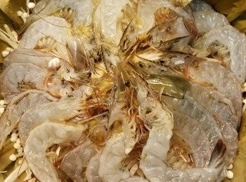 step6: 舖上開邊蝦