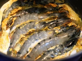 step3: 加入蝦煎好取起備用