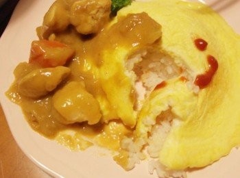 step16: 就這樣一口咖哩一口<span class="group_2">蛋包</span>~~一整個下飯!!不知不覺咖哩王子就這麼的吃光光啦^^"