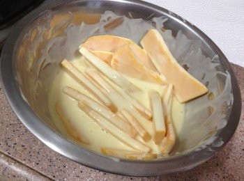 step3: 南瓜沾上炸漿