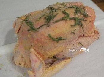 step5: 均勻抹上全雞