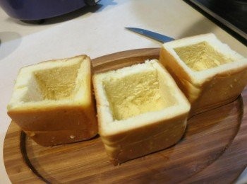 step5: 進烤箱.四面翻轉.要顧著爐火.避免烤焦