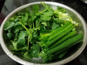 step14: 蔥段，芫茜