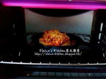 step12: 放入焗爐用150C上火焗10分鐘至芝士溶化即可