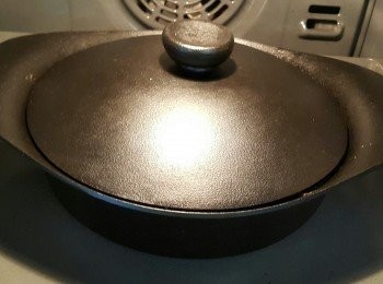 step7: 預熱焗爐180度，放入煲仔，轉80度焗2小時，轉100度多1小時，上下發熱線