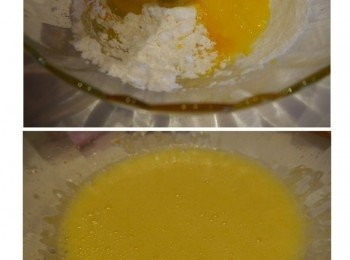 step2: 打發蛋與糖粉。
