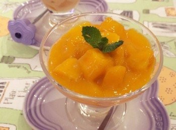 step6: 食用時加埋留起既芒果蓉同芒果粒就更美味