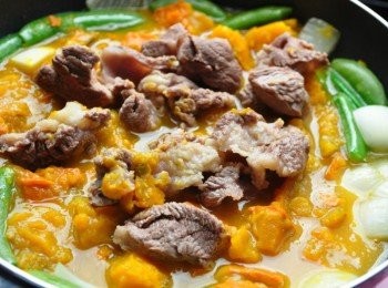 step7: 接著放入牛肉