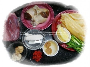 step1: 預早一晚用清水加入花膠浸發至軟身(如用花膠筒浸水約4小時便可)，洗淨。