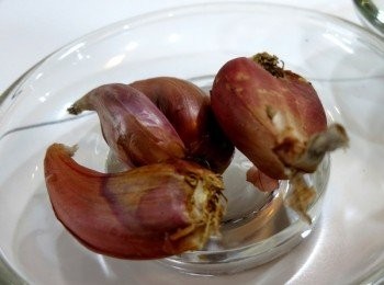 step10: 料理開始~
首先將紅蔥頭剝皮切片