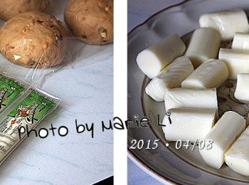 step6: 準備：

乳酪條：          六條

把每個乳酪條切成四等份
共計有 24塊乳酪塊
