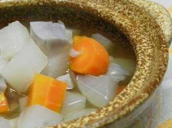 step5: 充滿柴魚香氣的蔬菜湯，真是好好喝!!