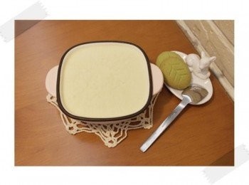 step8: "我家抹茶牛奶冰淇淋" 簡單又好吃喔:)