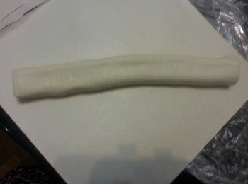 step3: 卷成條狀。