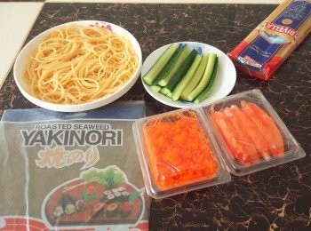 step5: 戴維娜意大利粉和青瓜條處理好了