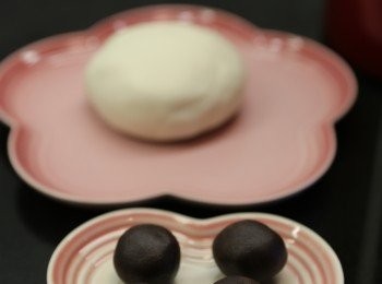 step3: 紅豆蓉搓圓