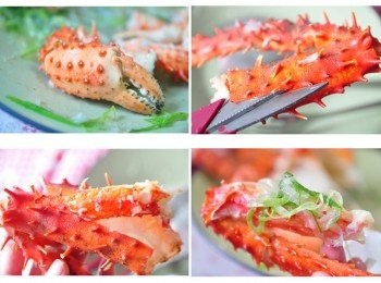 step8: 不管哪個部位，肉質鮮甜，搭配油淋蔥絲，一整片入口，真的超級美味呀!