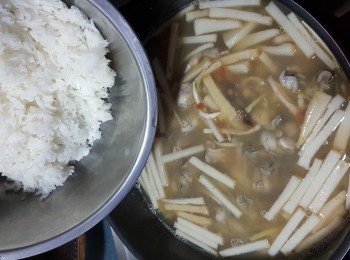 step10: 再加入白飯,水滾計煮多2分鐘