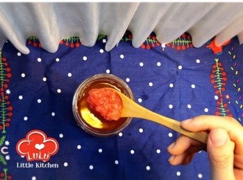 step7: 加入濾網中已去籽的西柚肉，增加口感