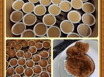 step3: 將麵糊倒入迷你錫紙杯內，以中大火蒸15分鐘