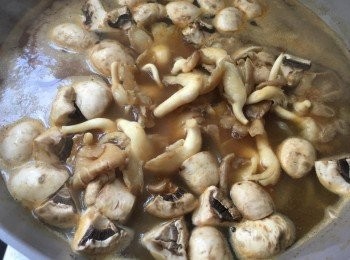 step7: 2分鐘左右再落磨菇及珊瑚菇