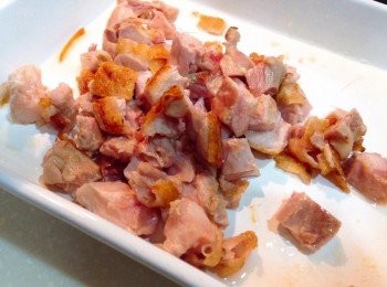 step3: 放涼後連皮切成小塊