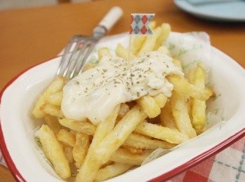 step4: 好簡單「脆薯佐起士白醬」，免油炸就讓人好喜歡 ♪