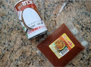 step6: ☆黃咖喱醤可在泰國食品店找到☆