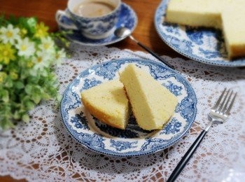 step8: 美味的香草海綿蛋糕就可切塊享用囉~